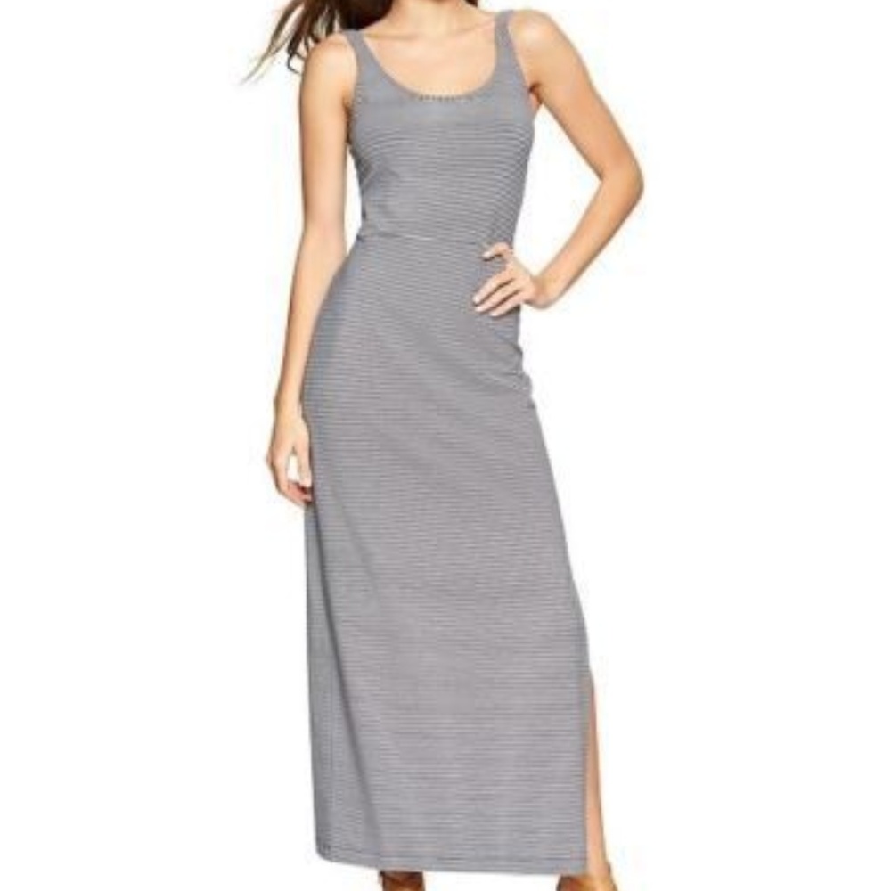 GAP Navy & White Skinny Striped Maxi Dress -XS